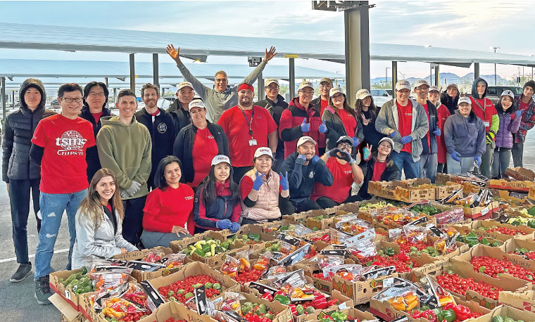 台積電在美國亞利桑那州與公益組織合作，有效運用農產品避免浪費