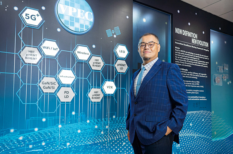 元大投顧預估，磊晶廠全新光電的無人機及低軌衛星用太陽 能電池，將於今年第4季出貨。圖為全新董事長陳建良。