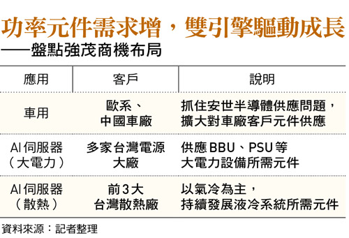功率元件需求增,雙引擎驅動成長 ——盤點強茂商機布局
