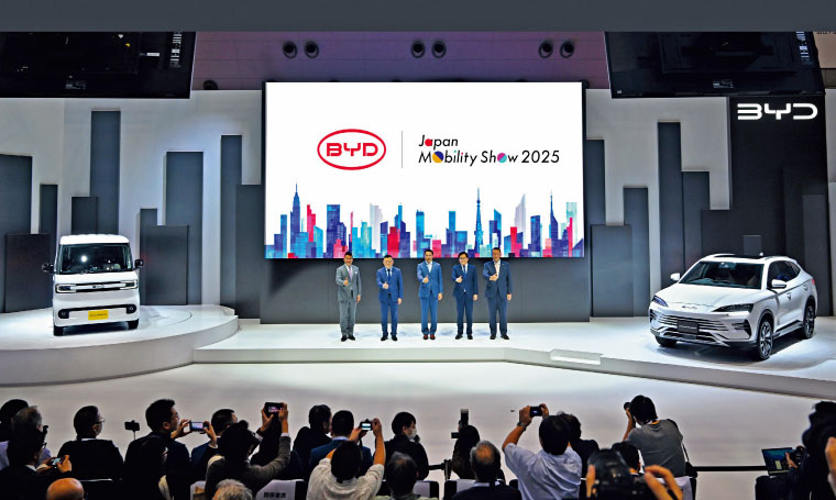 比亞迪全球首發、為日本市場量身打造的純電K-car亮相,惟售價待明 年才會公布。