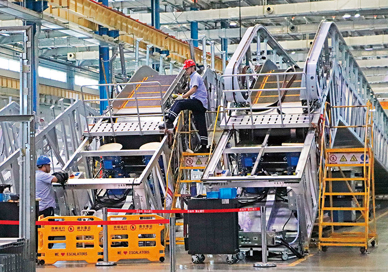 通力崑山廠是全球電梯業者中產能最高的工廠。