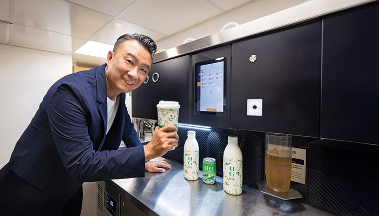 聯發國際董事長 鄭凱隆（上圖） 再做手搖飲新品 牌UG樂己