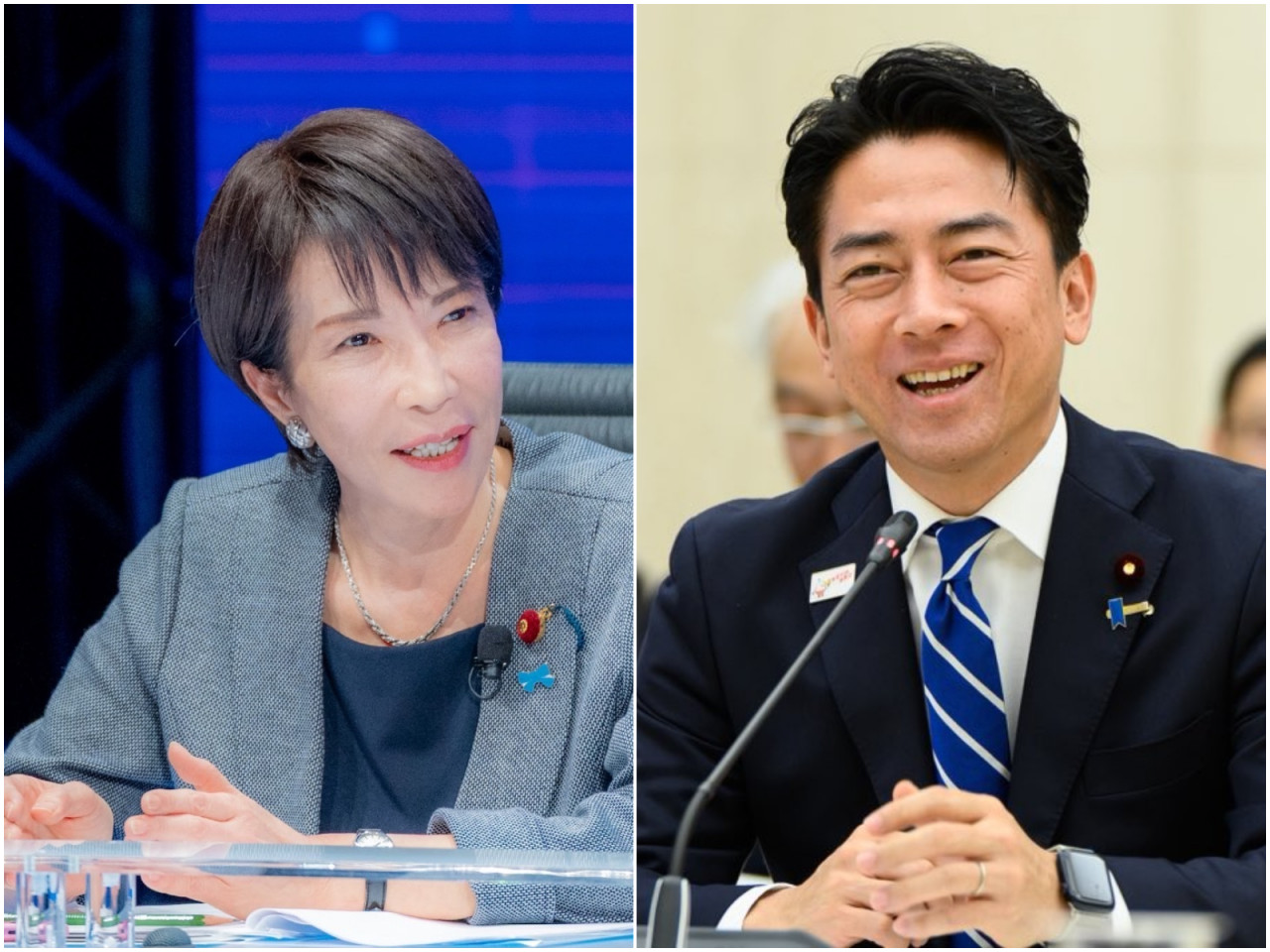 高市早苗與小泉進次郎與其他3名候選人，將競逐自民黨黨魁大位。