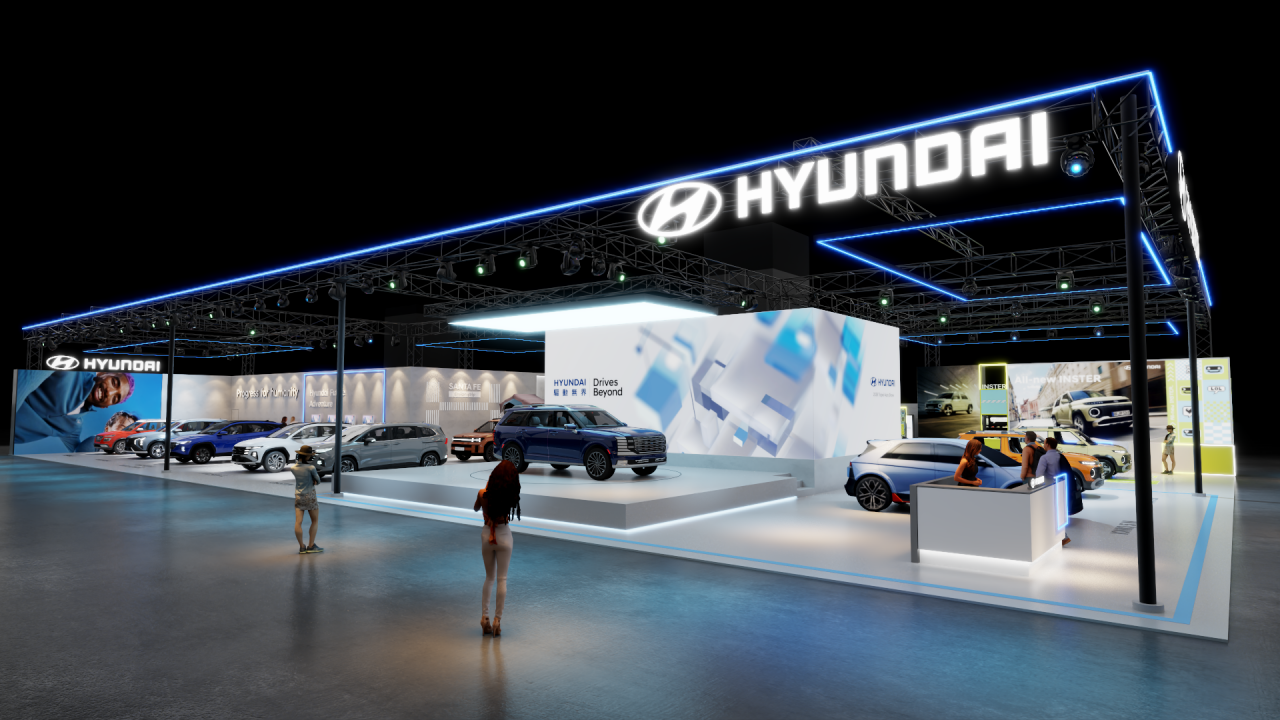 現代汽車展區。