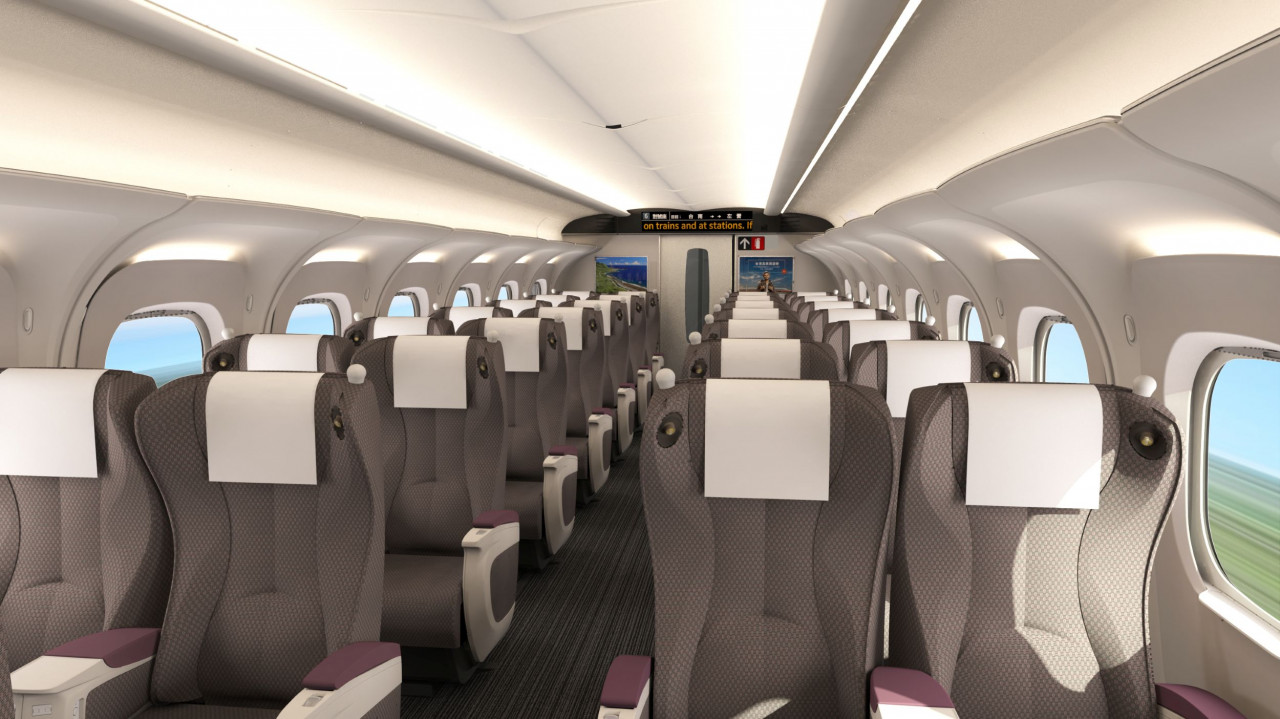 高鐵商務艙示意圖。