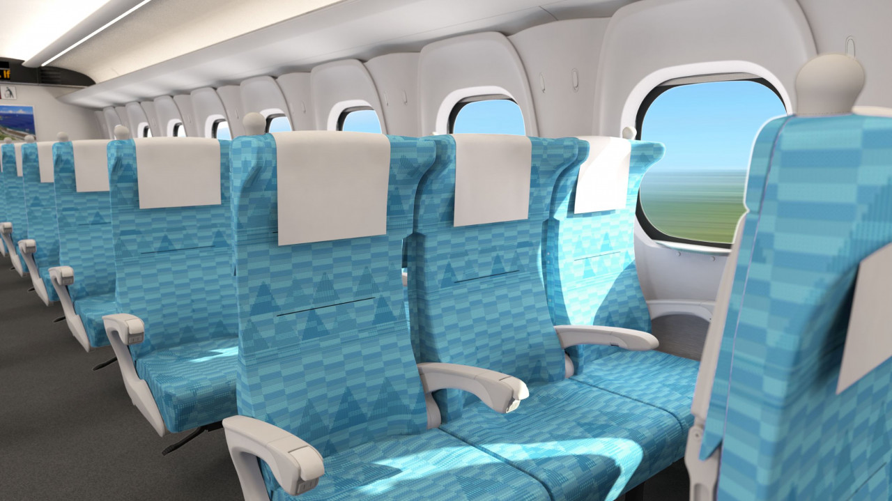 高鐵一般車廂示意圖。