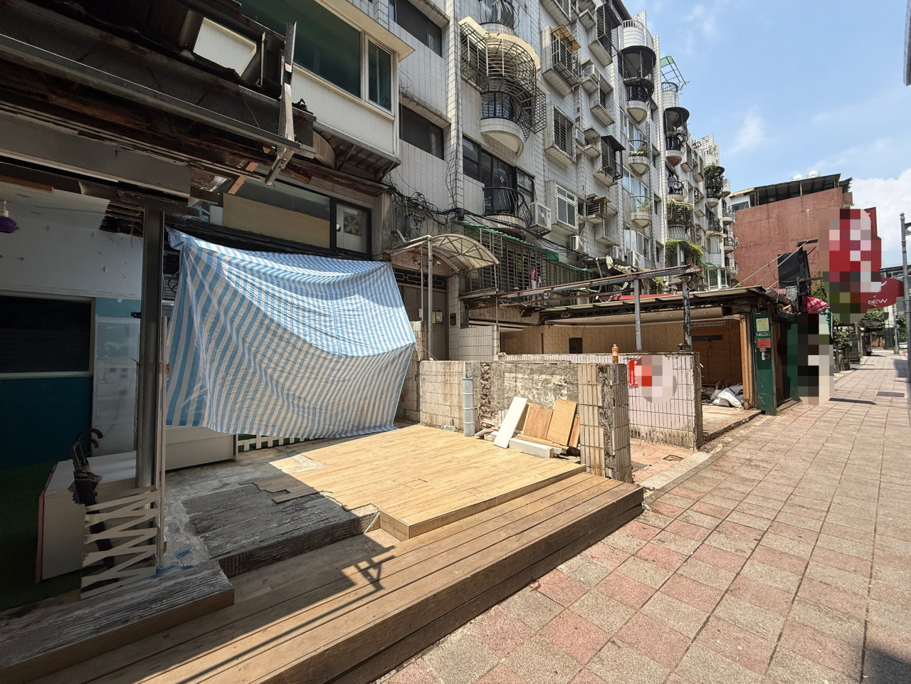文德路的一處社區，承包商取得雜項執照，仍花了4年整合住戶，尤其1樓的既存違建。