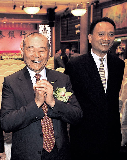 宏泰集團董事長林堉璘（左）相當倚重女婿 許東隆（右）在房地產的專業。