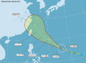 中颱康芮續增強 周三起影響台灣