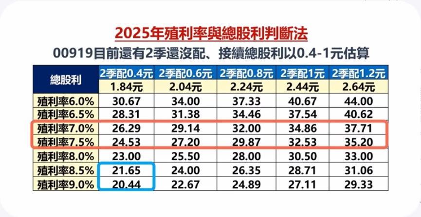 00919 總股利判斷買進法
