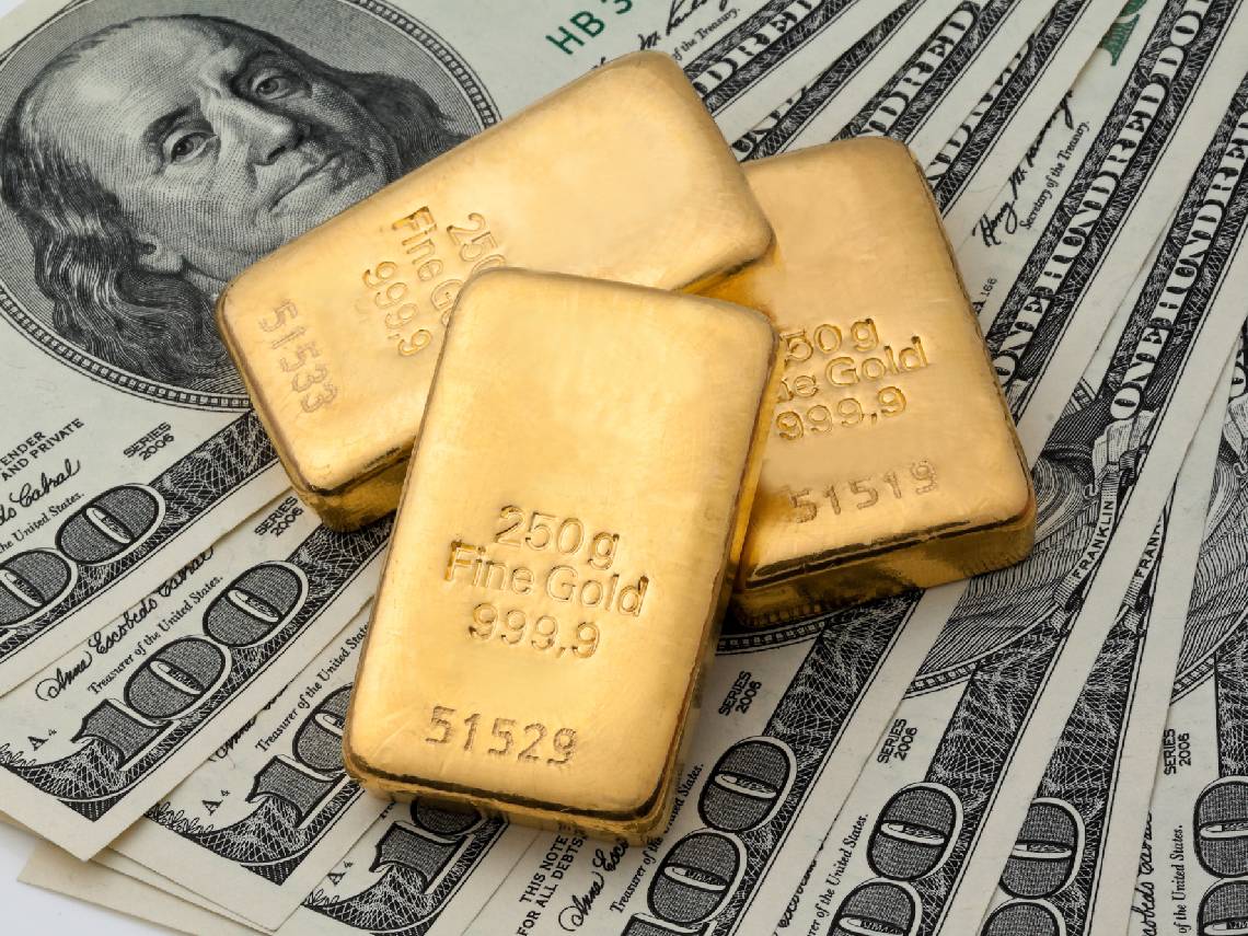 gold the u.s. dollars