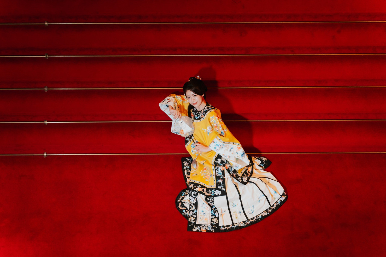 woman wears the traditional costume