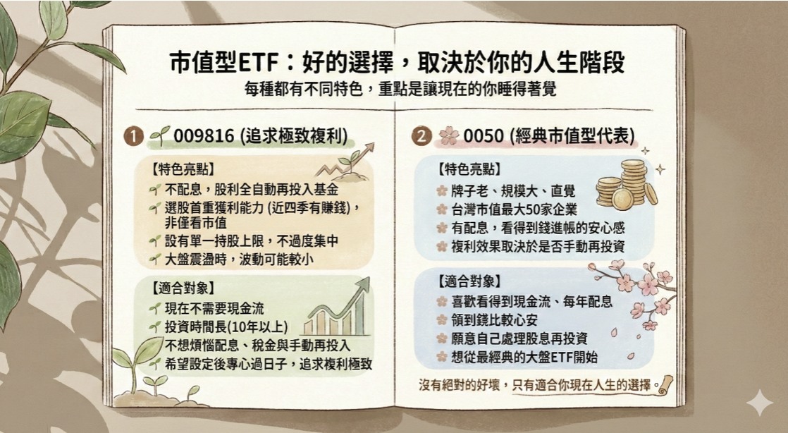 0050 009816 兩檔分析比較表