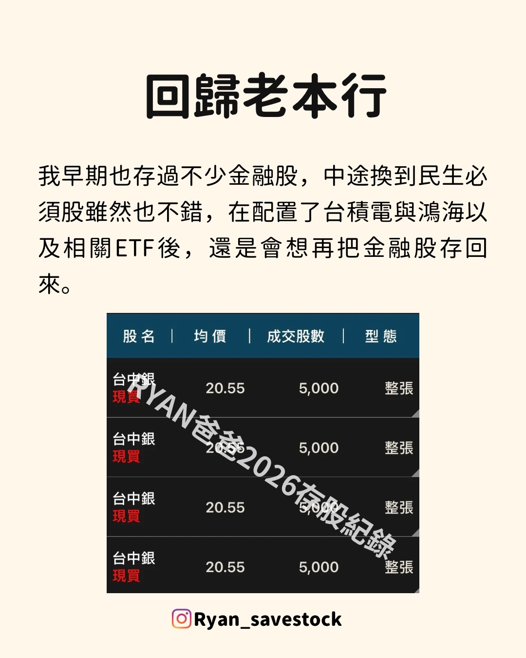 台中銀買進 對帳單