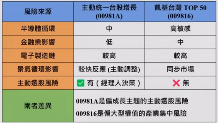 00981A 009816 風險比較分析