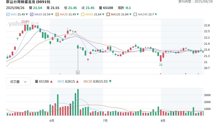 00919股價走勢圖