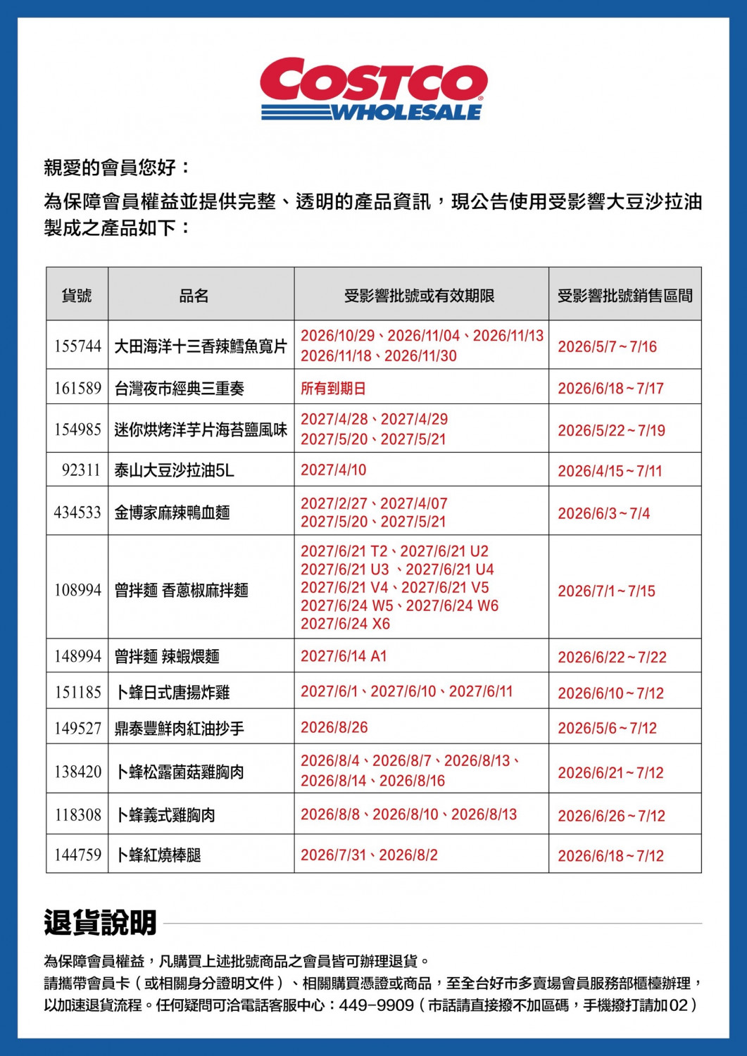 好市多退貨