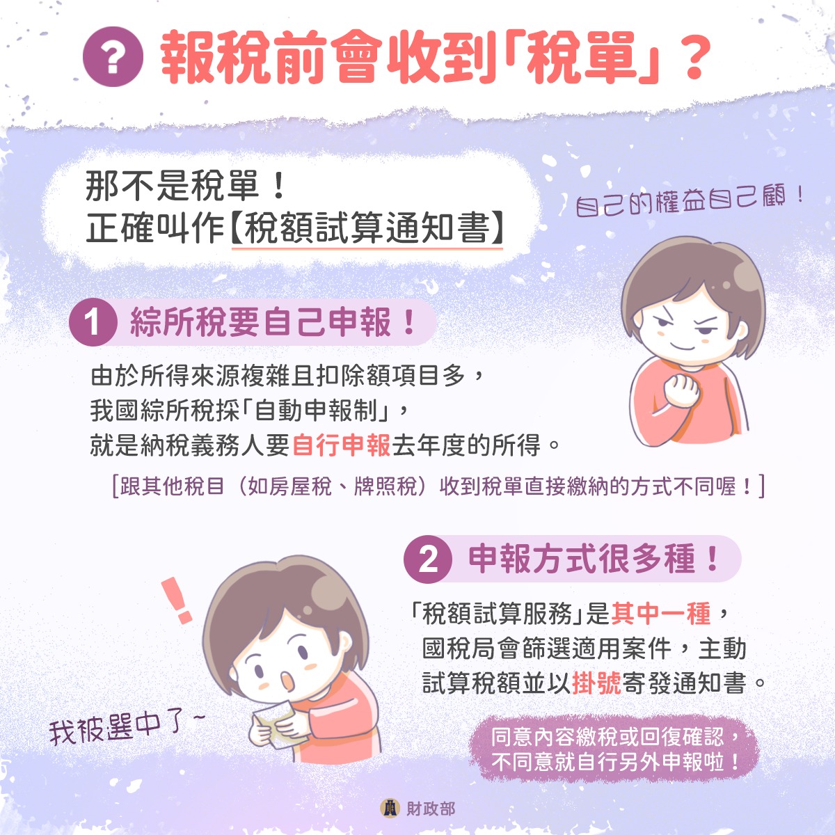 稅單,稅額試算通知書