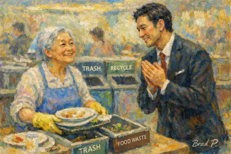 彭冠宇專欄》北車地下街收餐盤時，清潔阿姨這句話，喚醒我久遠的溫柔記憶