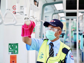 淡海輕軌班距調整延長至6月14日   訓練檢修不鬆懈   執勤前線推七字防疫訣