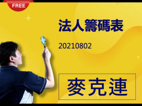 【麥克連】20210802法人籌碼表