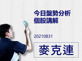 【麥克連】影片解盤：20210831今日盤勢分析及個股講解