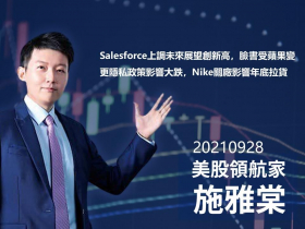 【施雅棠】Salesforce上調未來展望創新高，臉書受蘋果變更隱私政策影響大跌，Nike關廠影響年底拉貨