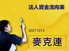 【麥克連】20211013法人資金流向表