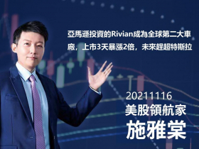 【施雅棠】亞馬遜投資的Rivian成為全球第二大車廠，上市3天暴漲2倍，未來趕超特斯拉