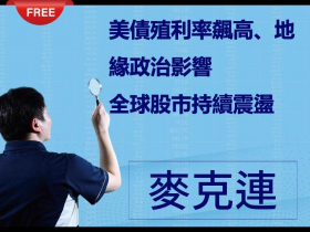 美債殖利率飆高及地緣政治影響 全球股市持續震盪