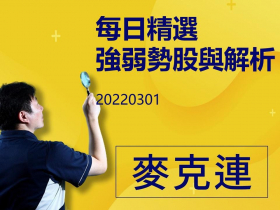 【麥克連】20220301每日精選強弱勢股與解析