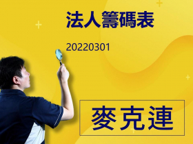 【麥克連】20220301法人籌碼表