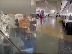 影片／奧克蘭洪水進入緊急狀態，一天雨量等同整個夏天…機場淹掉航班取消、新總理上任3天搭軍機勘災