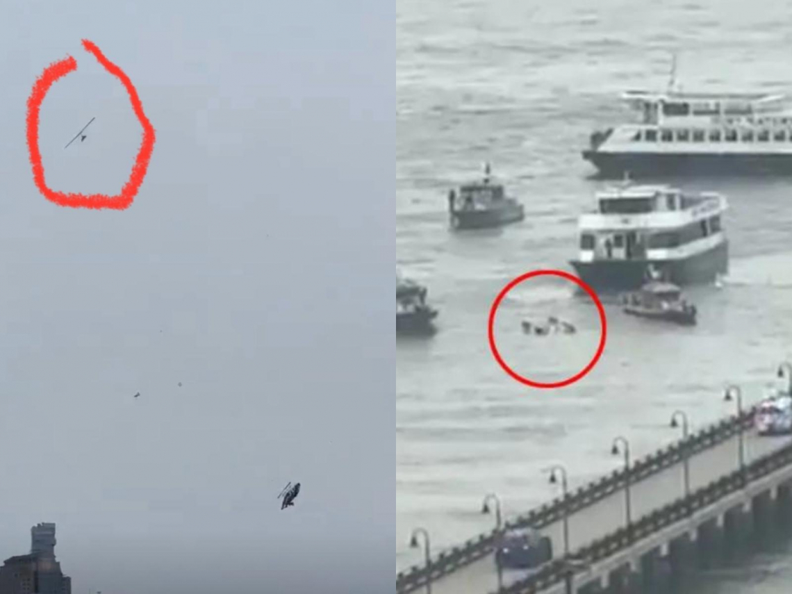 影／紐約直升機空中解體墜河，起飛17分鐘飛行員最後發話：油沒了！西門子西班牙CEO五口罹難合影曝光