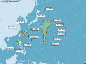726大罷免天氣／范斯高、竹節草、柯羅莎「3颱同框」畫面曝！颱風甩尾兩波雨勢時間、一周天氣出爐
