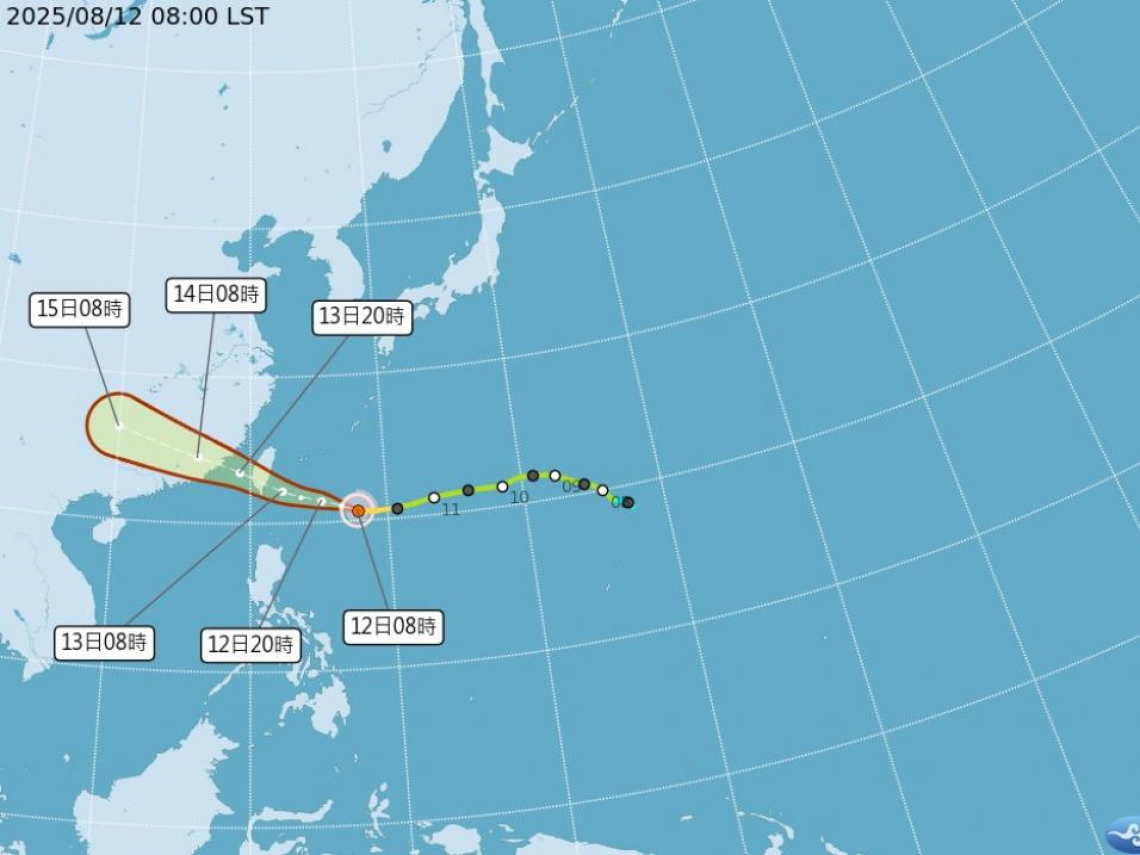 中颱楊柳海陸警報齊發！5縣市明達停班停課標準…暴風圈何時觸陸？最新路徑、警戒縣市一次看