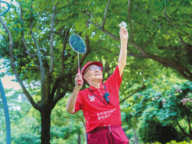 黃仁勳請教他長壽秘訣！  百歲羽球員登金氏世界紀錄 林友茂