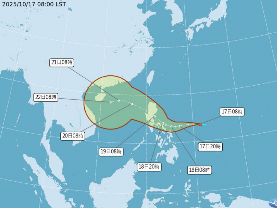 天氣／颱風風神最新路徑圖曝光，總雨量不輸輕颱、影響台灣多大？光復節連假天氣如何？10日報搶先看