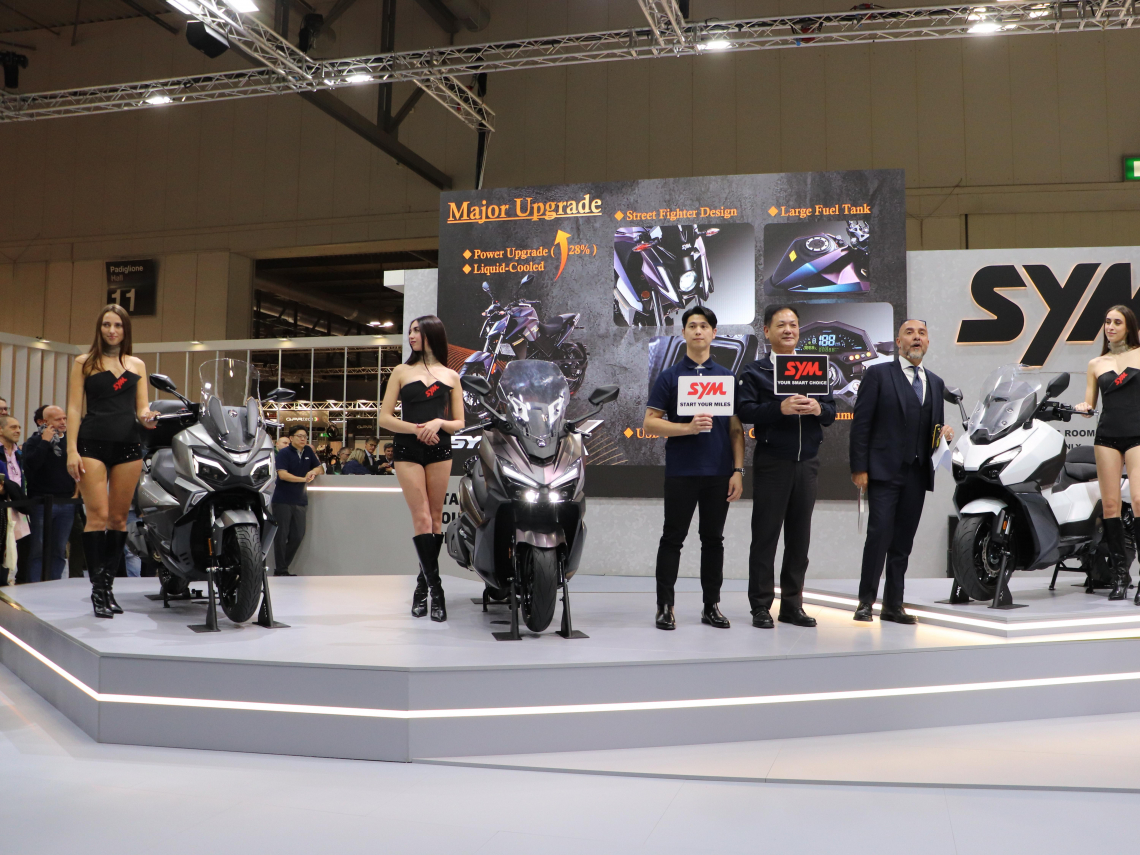 米蘭二輪車展直擊｜三陽發表8車款「開打世界盃」...行銷96國下一步，「深耕在地」衝刺年銷百萬輛
