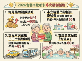 2026台北敬老卡新制！點數抵醫院掛號費、泡溫泉…敬老卡優惠、申請資格、領取方式懶人包