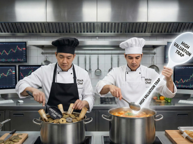 股市也有「黑白大廚」！？當資金瘋狂追逐AI概念股，留意白湯匙的高估值陷阱、黑湯匙的挖寶機會