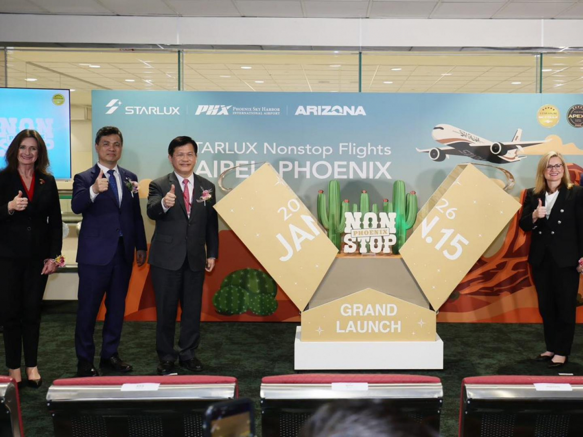 星宇航空台北直飛鳳凰城1/15啟航！林佳龍憶星宇六年發展歷程，盼促台美攜手打造「聯合艦隊」