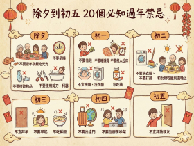 過年禁忌「除夕－初五」20個必知！洗頭、洗衣服、掃地…有些事別做避免「整年帶衰」霉運上身