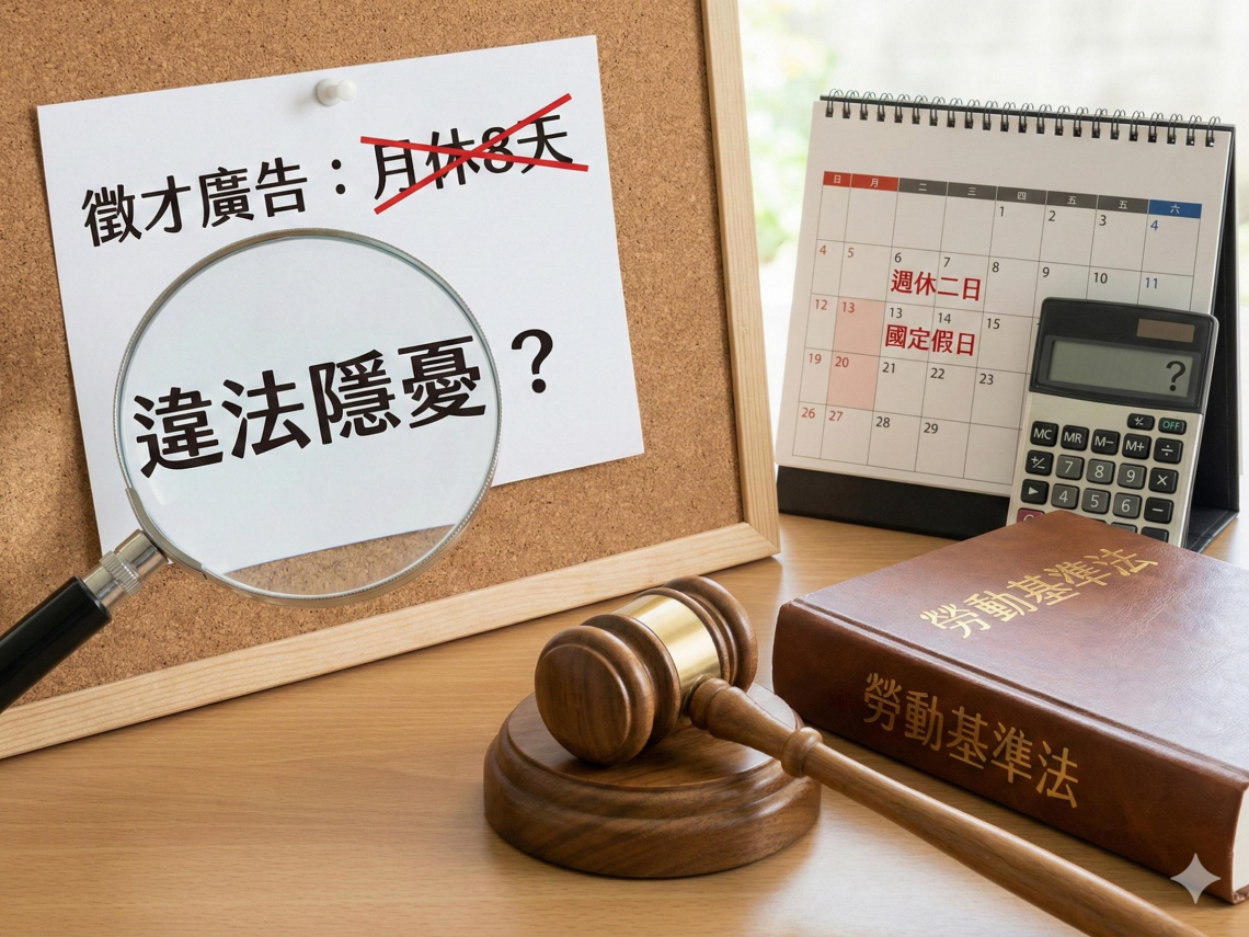徵才廣告寫「月休8天」竟是違法的？勞工注意！老闆還欠你24天加班費，前勞動局長拆解7大陷阱
