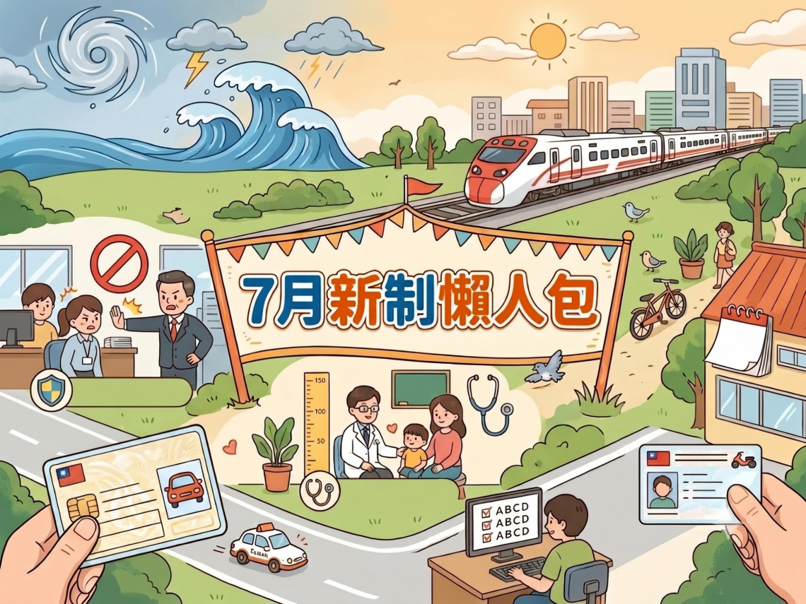 7月新制／職場霸凌法啟動、汽燃費改名「公路養管費」！駕照筆試全選擇題、線上換護照放寬…9大新規一次看