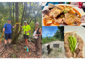 秀山知名不只黑毛豬三層肉、茶油鷄全台第1…謝金河探訪熱門登山路線，站在拔刀爾山頂，想著秀山美食