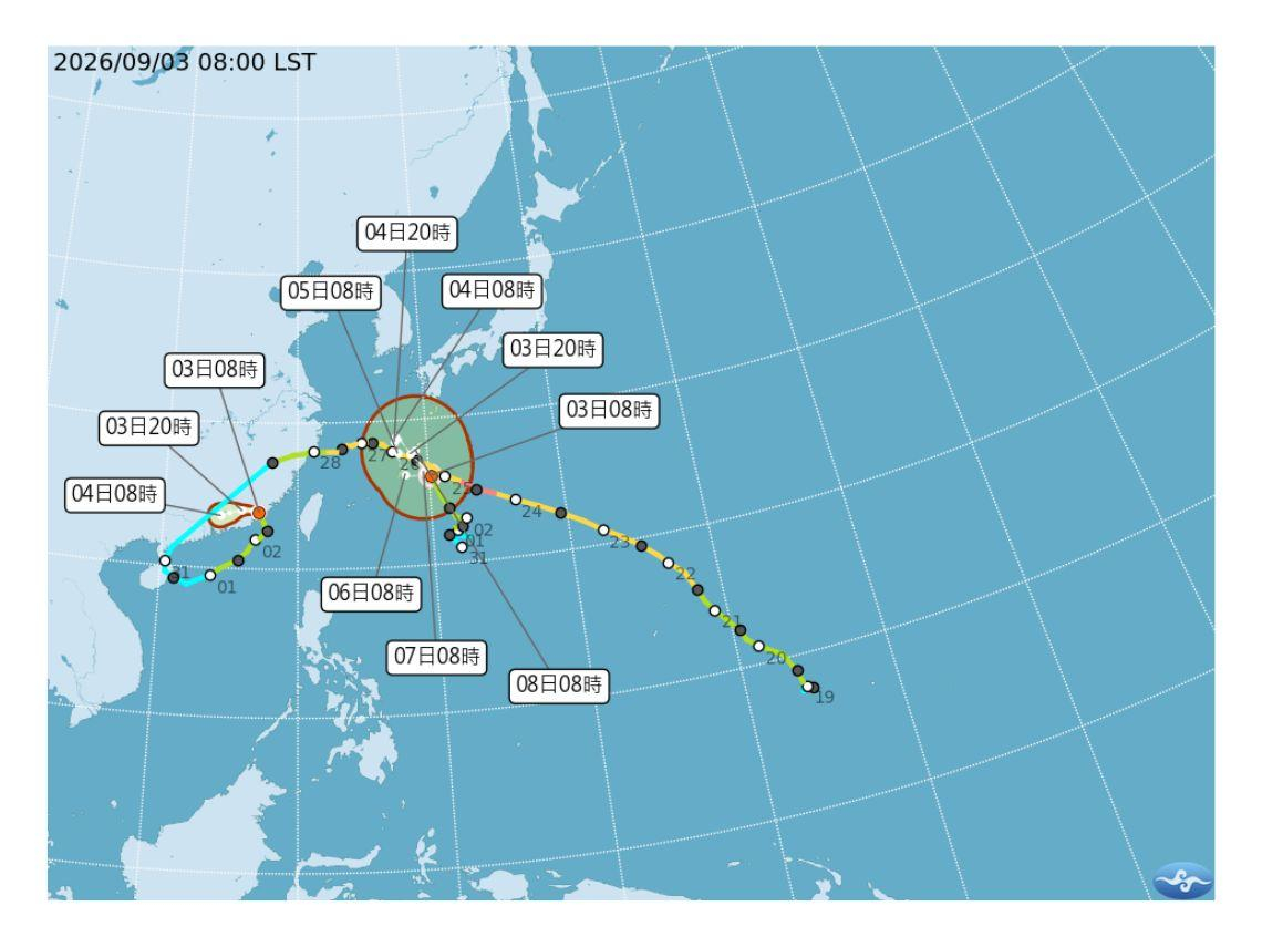 天氣／北北基17縣市大雨特報狂炸！沙德爾、科羅旺颱風滯留打轉、紫暴雨下到什麼時候？10日預報先看
