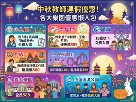 2026中秋教師連假優惠！六福村、劍湖山、義大、麗寶、小人國、九族文化村、花蓮海洋公園...7大樂園免費入園攻略