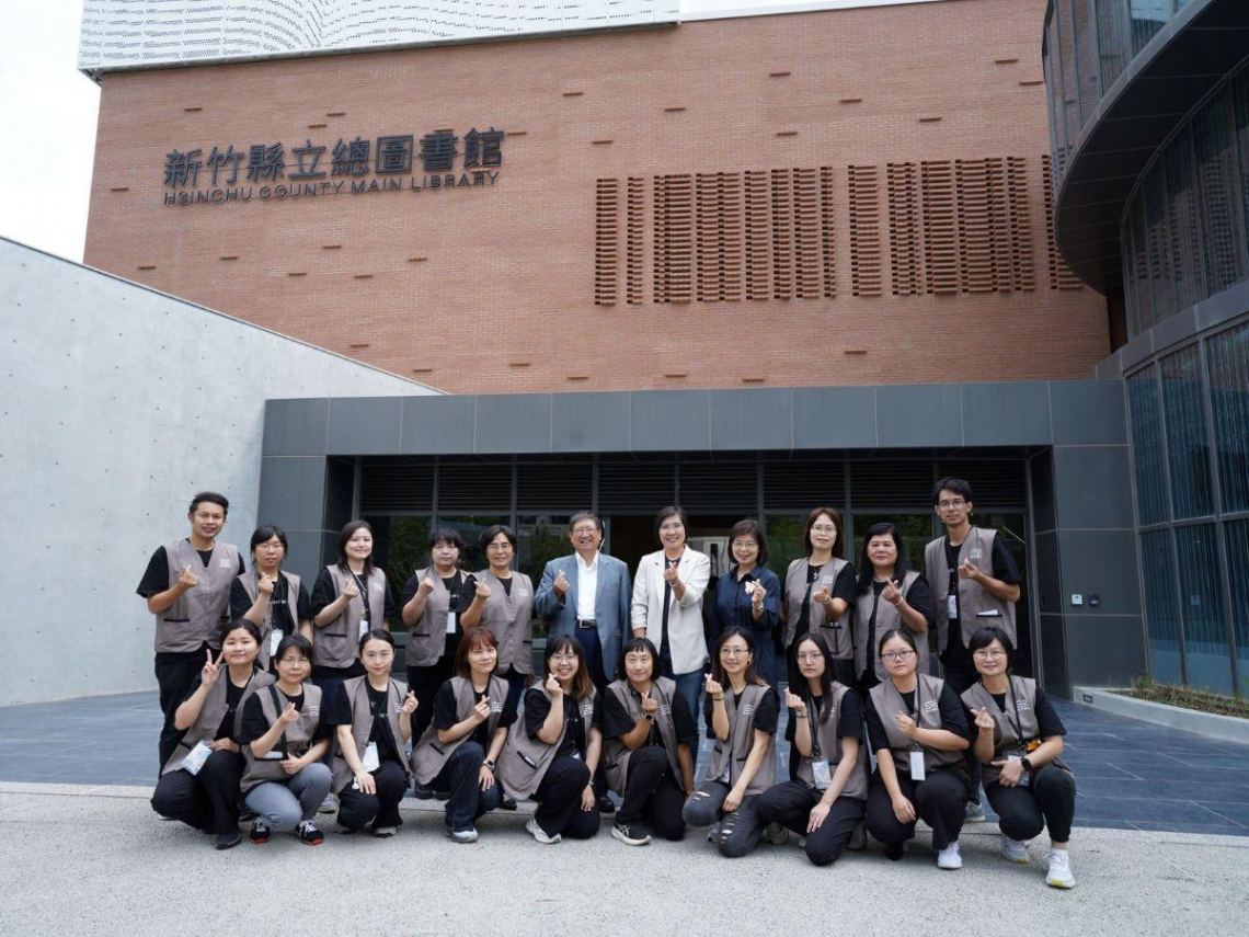 竹縣文化新地標！總圖公共藝術揭幕 楊文科宣告試營運開跑