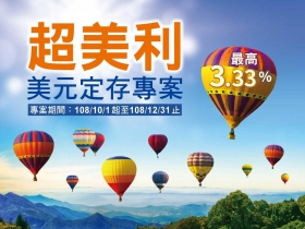市場持續降息元大銀殺出重圍推「超美利」專案 新資金定存1個月 年息最高3.33％
